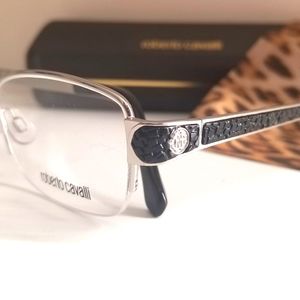 New Roberto Cavalli black/silver eyewear frame